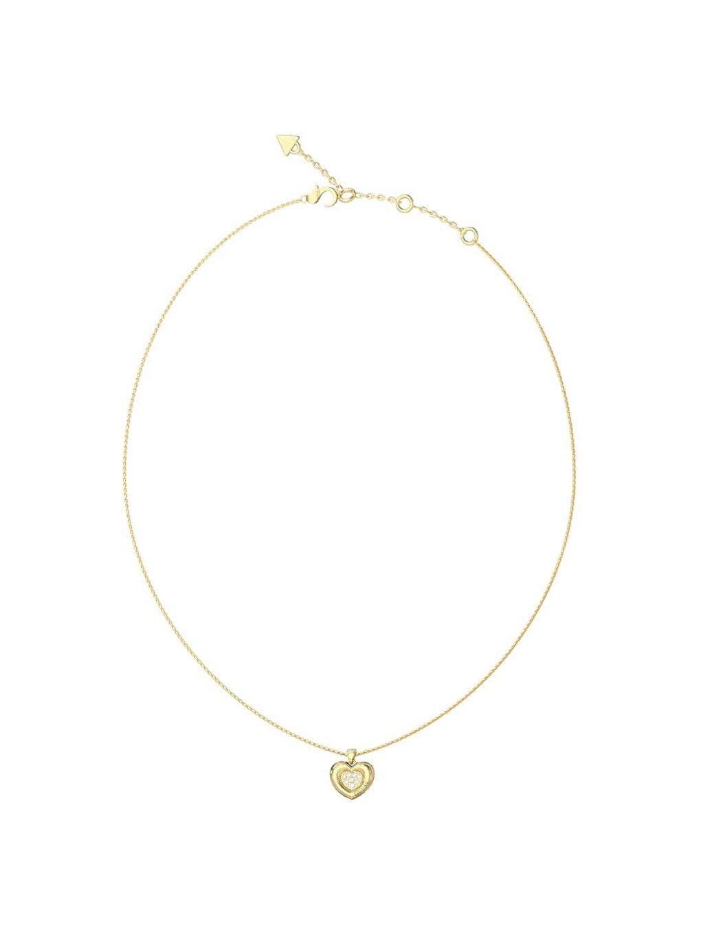 Sarı JGUJUBN05463JWYGTU Kalpli Kadın Kolye