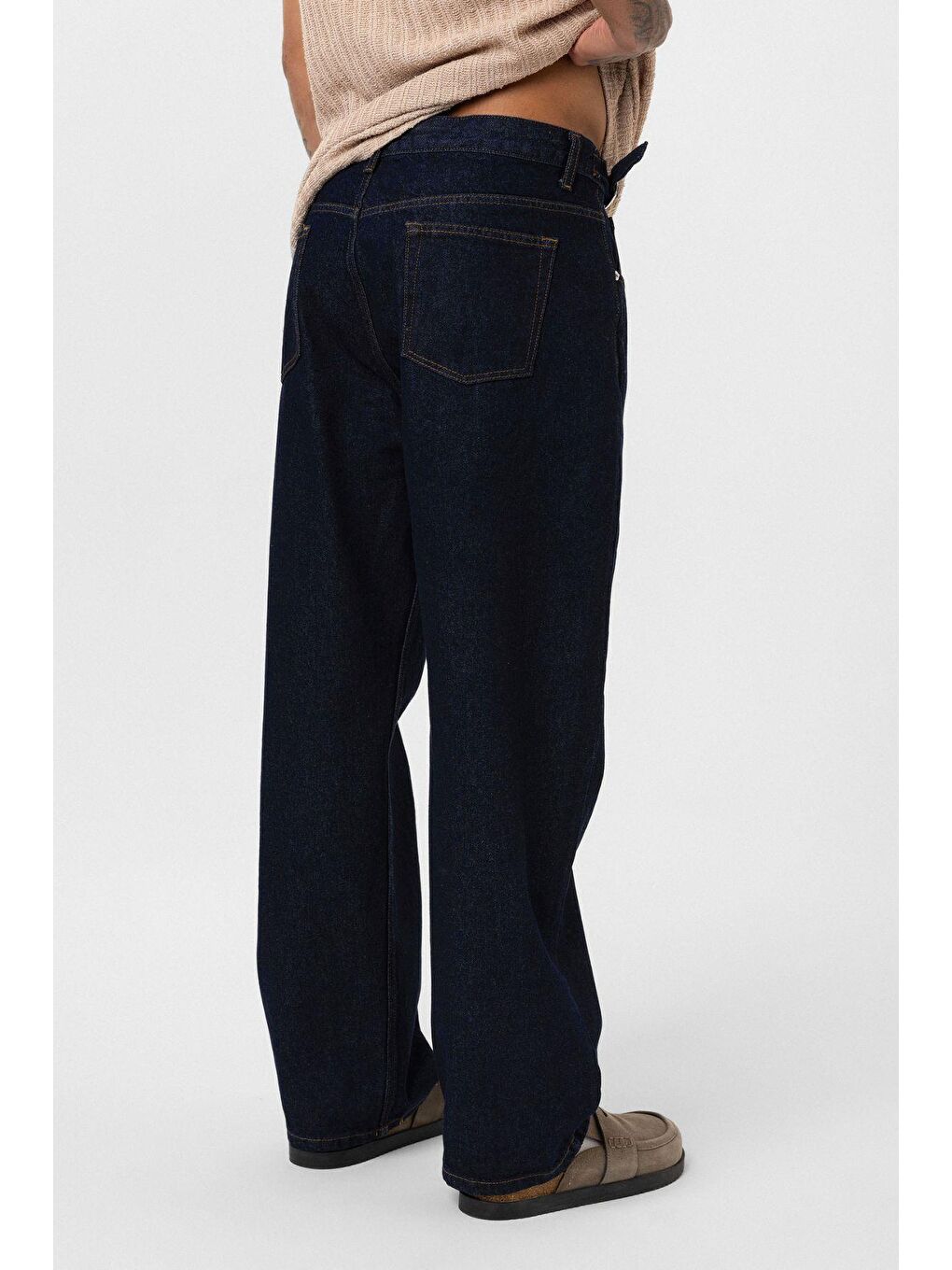 Relaxed Fit Jean Koyu Mavi-4