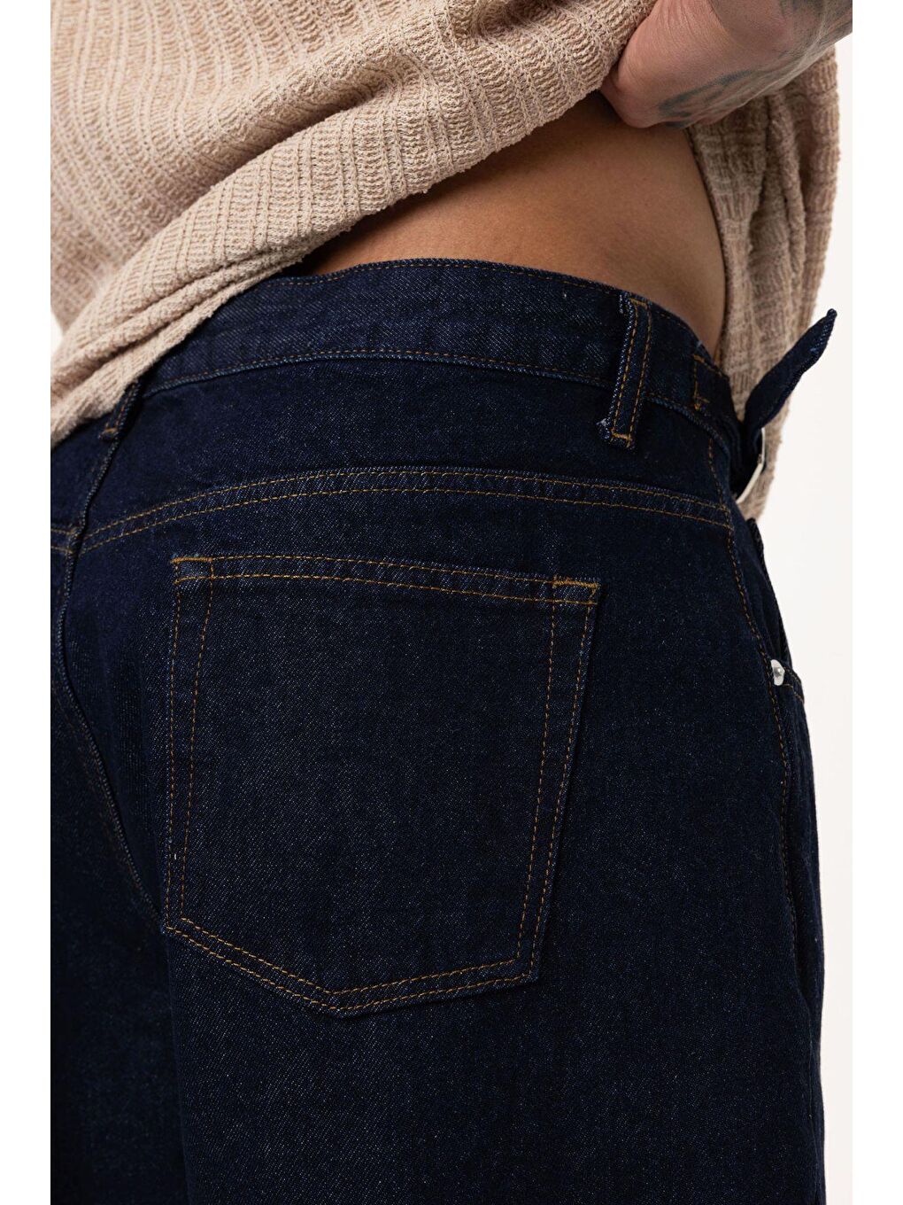 Relaxed Fit Jean Koyu Mavi-5