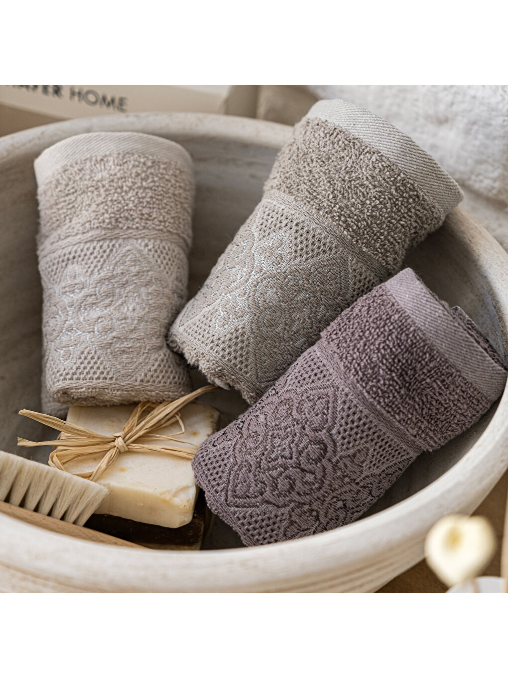 Karışık Home Noho 3 lü Havlu Seti 30x50-Asorti01