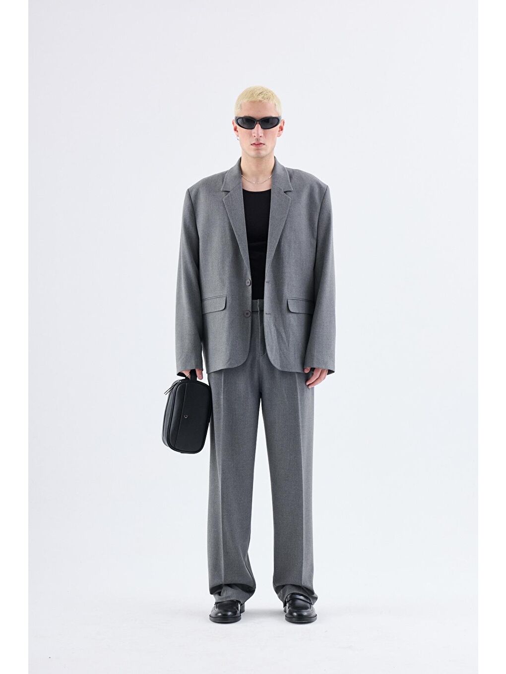 Klasik Oversize Takım Elbise Gri