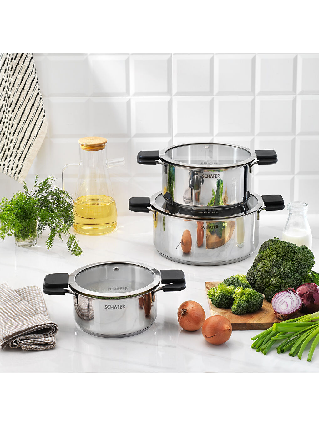 Gri Iconic Çelik Tencere Seti 6 Parça-Inox-1