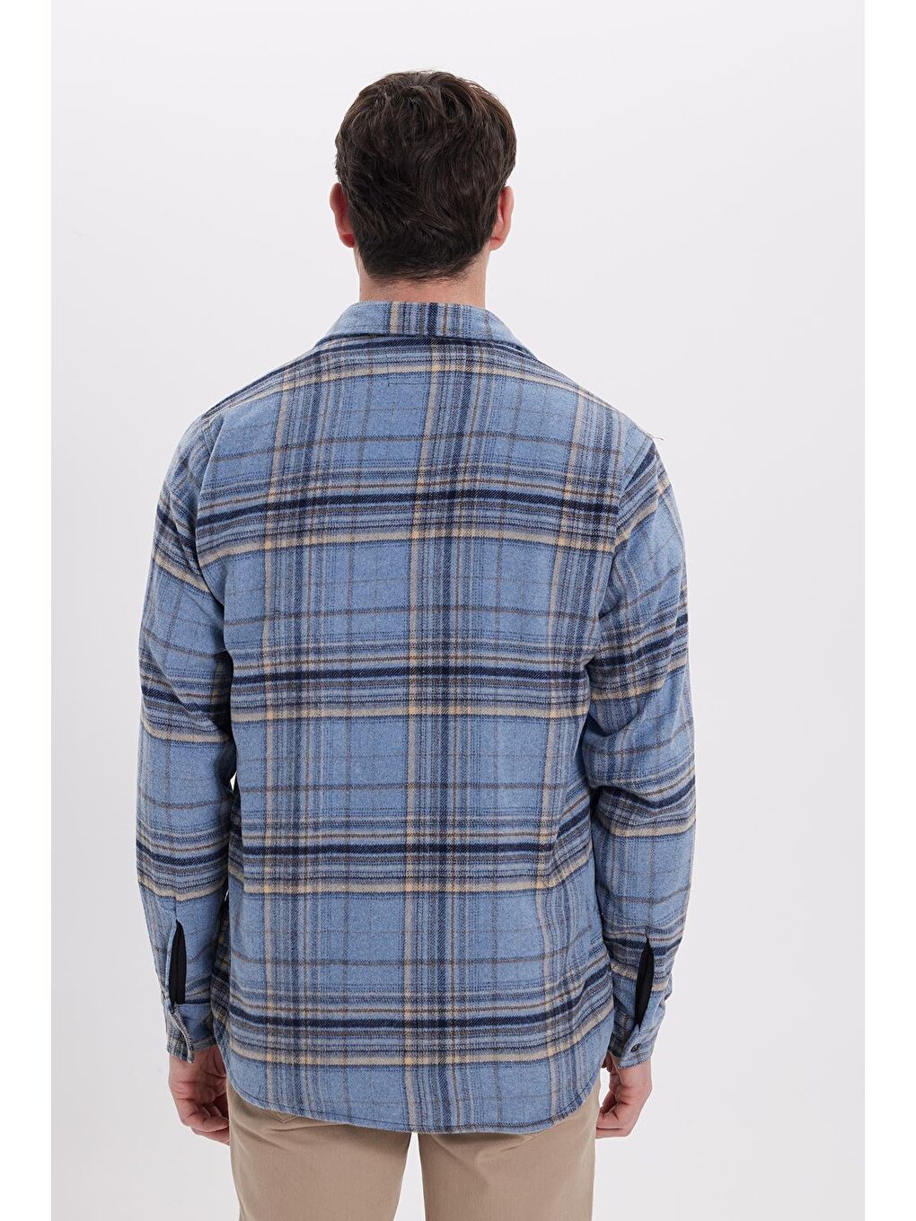 Mavi Erkek Regular Fit Rahat Kesim Kışlık Kareli Oduncu Gömlek-6