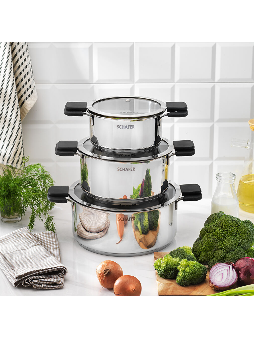 Gri Iconic Çelik Tencere Seti 6 Parça-Inox-2