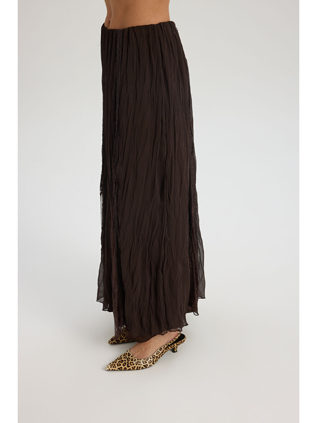 Kahverengi Aurore Dantel Detay Kahve Etek-3