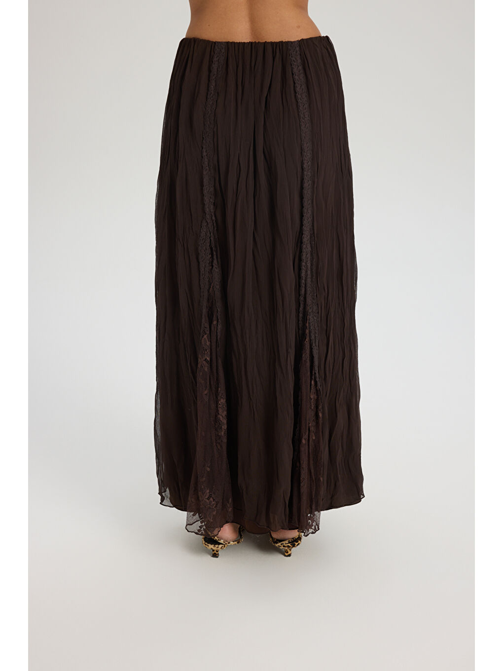 Kahverengi Aurore Dantel Detay Kahve Etek-4