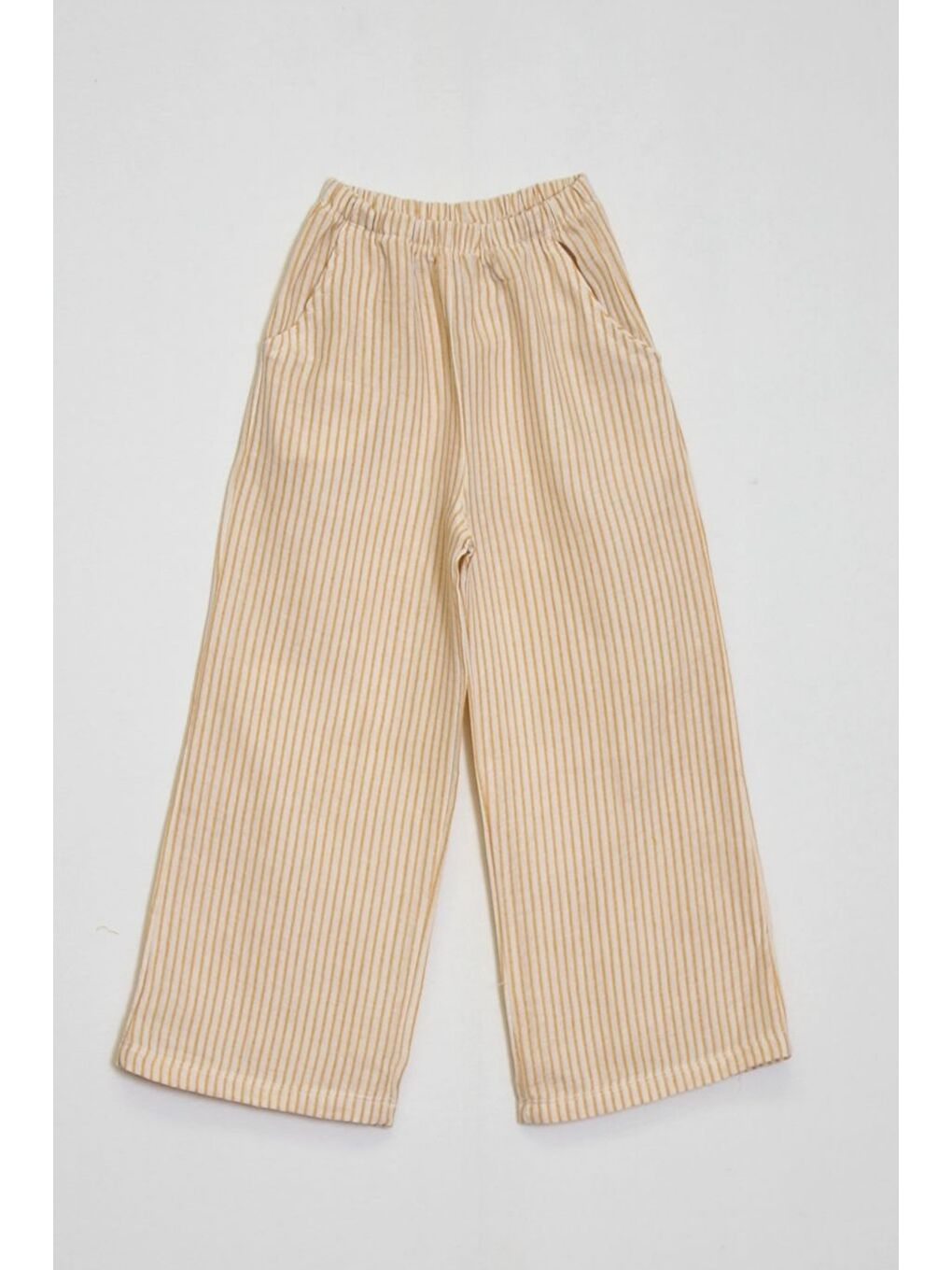 Ekru Kız Çocuk Müslin Kumaş Dantel Yakalı Takım Elbise 4-10 Yaş 12240-2