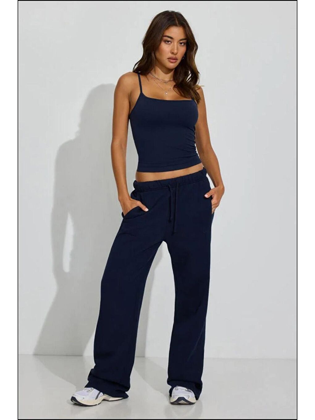 Lacivert Bol Paça Kadın Eşofman Altı Mg2279-4