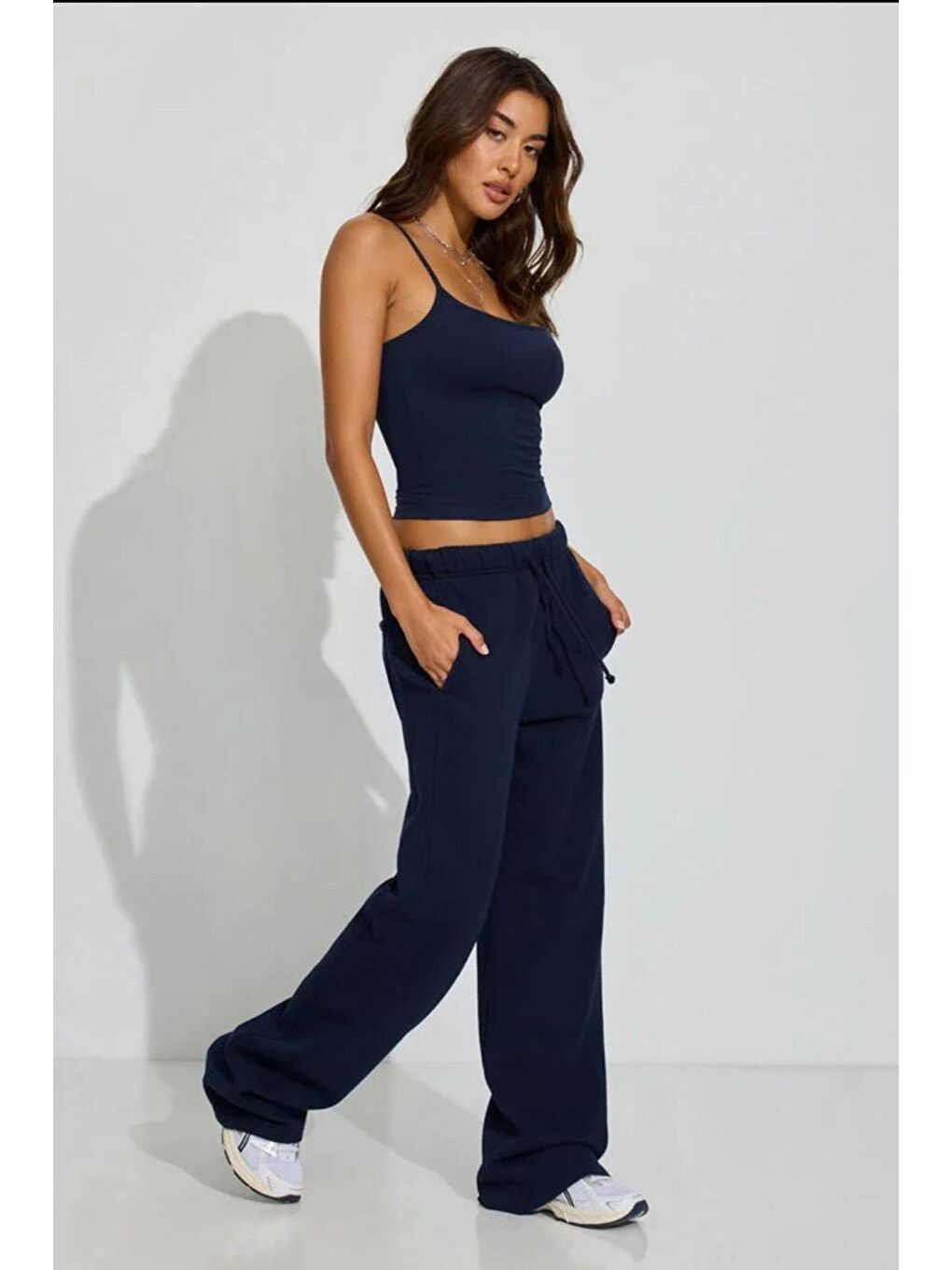 Lacivert Bol Paça Kadın Eşofman Altı Mg2279-5