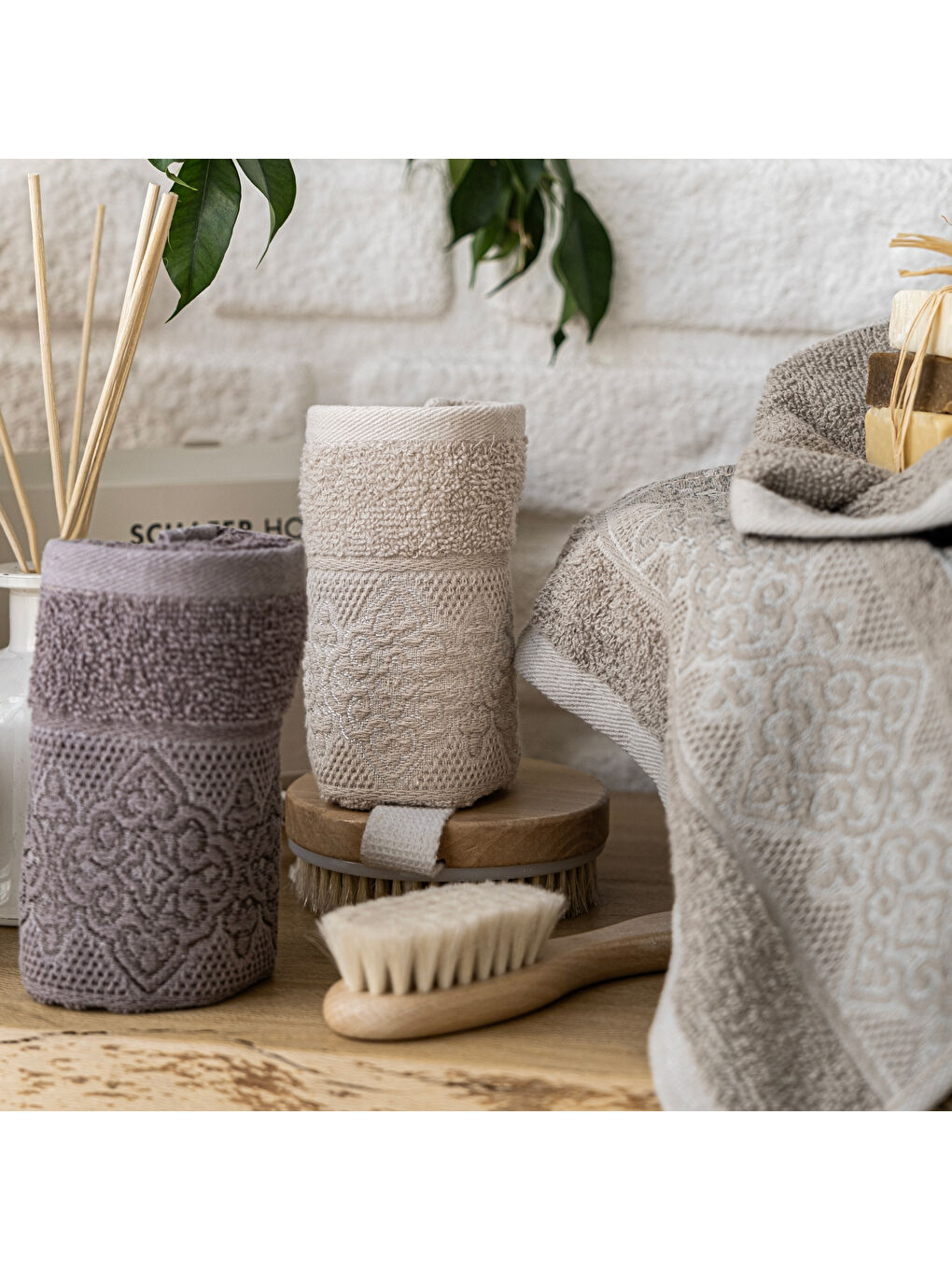 Karışık Home Noho 3 lü Havlu Seti 30x50-Asorti01-3