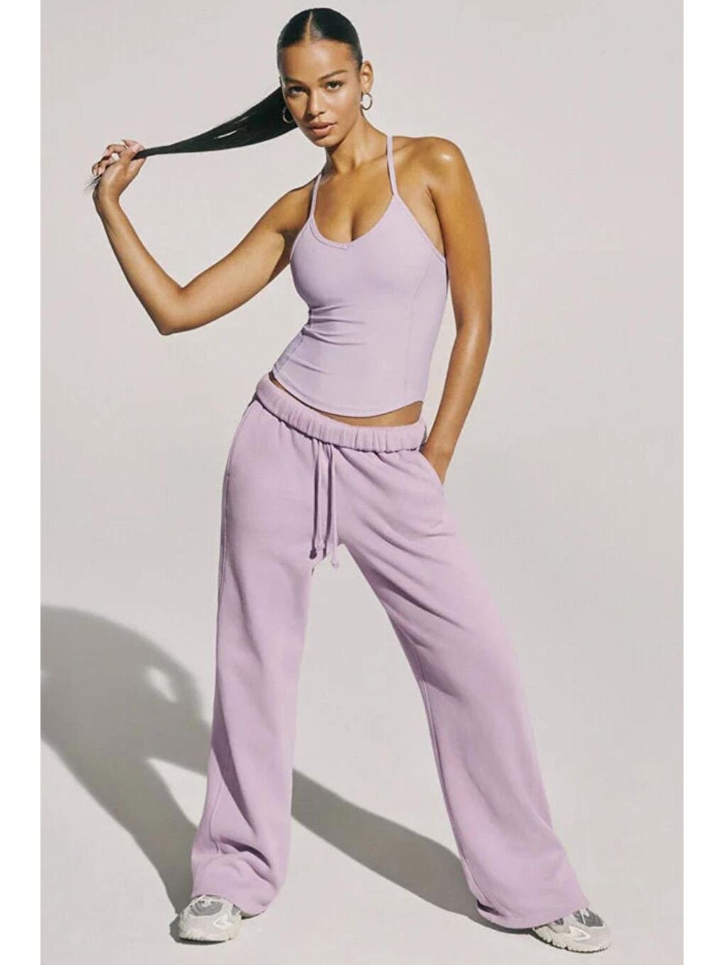 Lila Bol Paça Kadın Eşofman Altı Mg2279-6