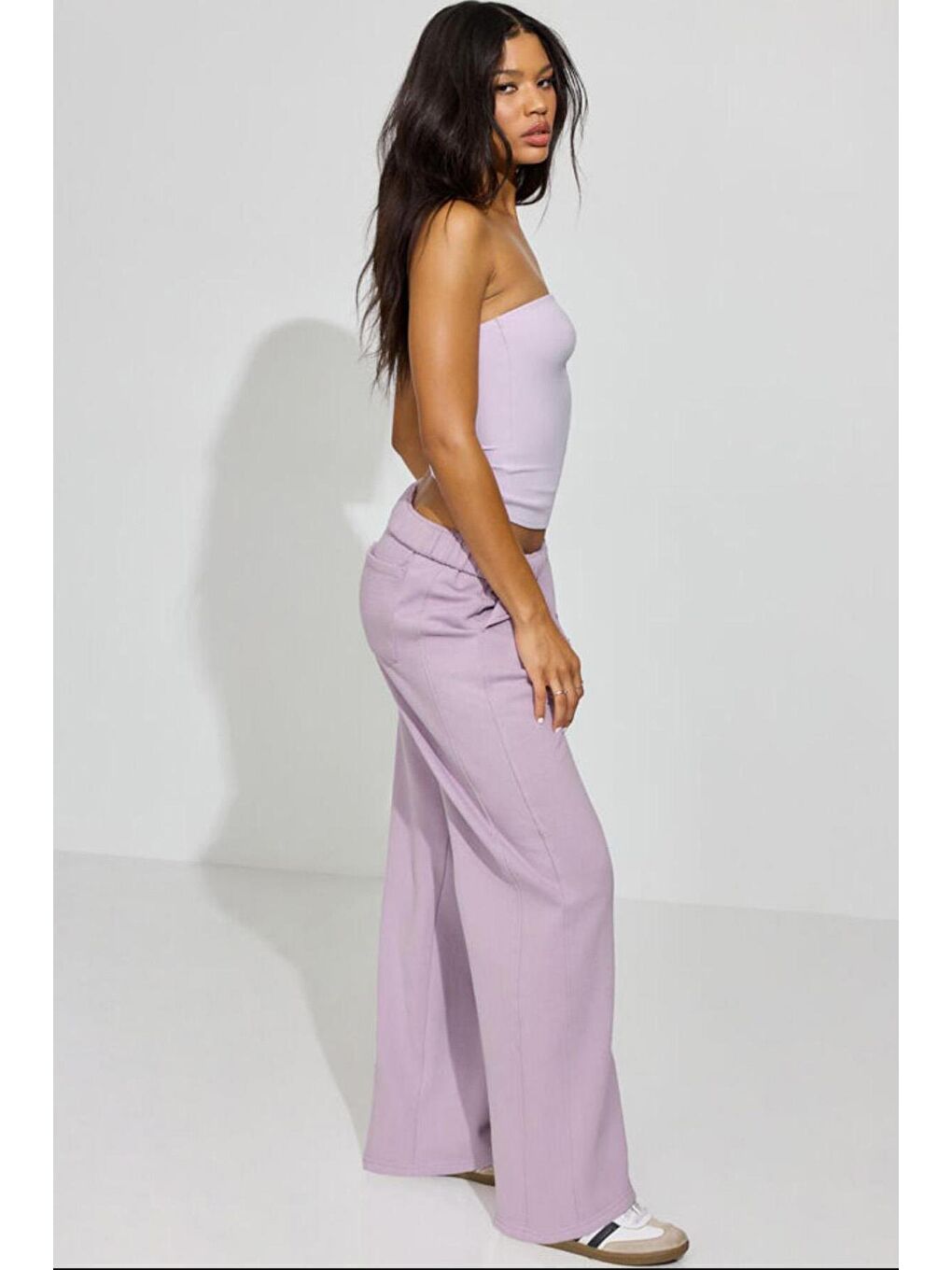 Lila Bol Paça Kadın Eşofman Altı Mg2279-8