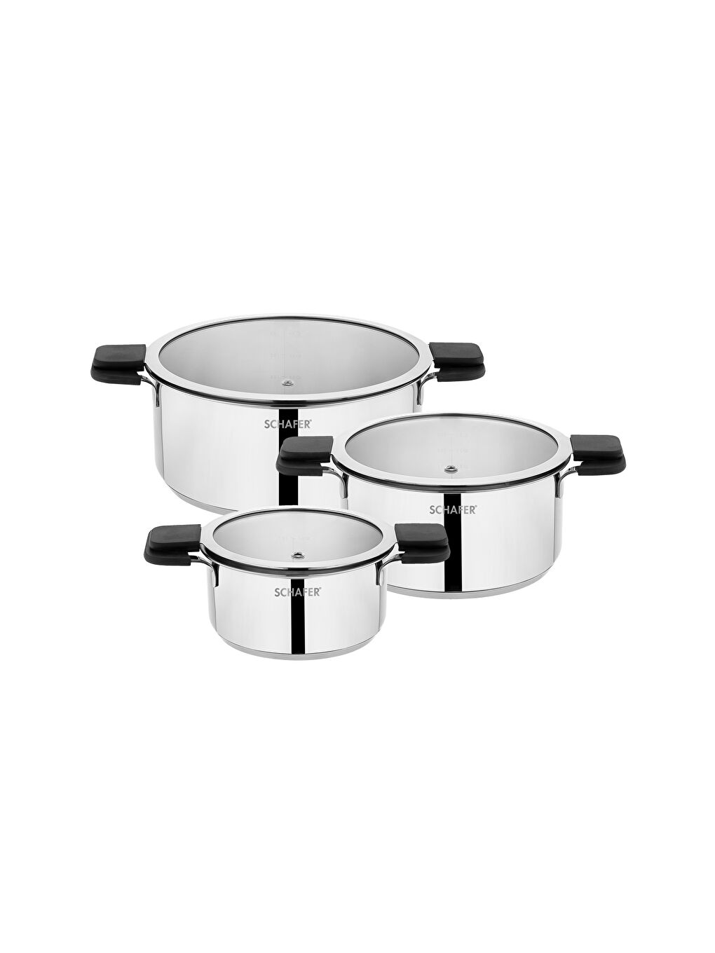 Gri Iconic Çelik Tencere Seti 6 Parça-Inox-4