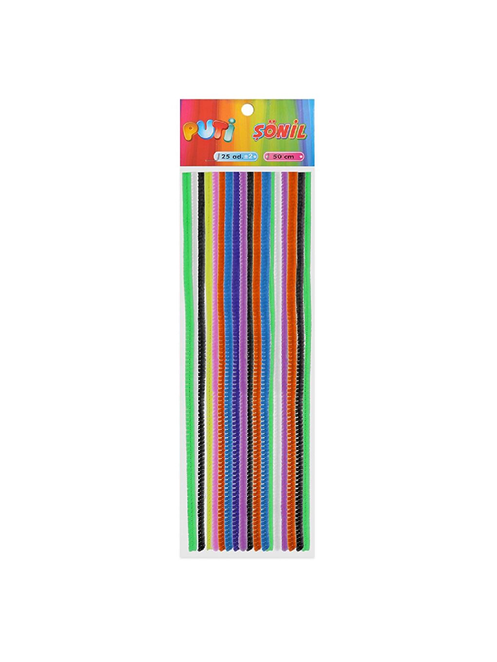 Renkli Şönil 50 cm 25 Li Paket (KOD : 4414)