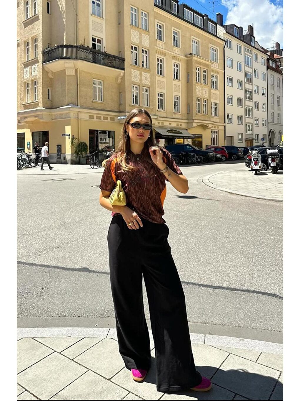 Siyah Bol Paça Kadın Eşofman Altı Mg2279-2