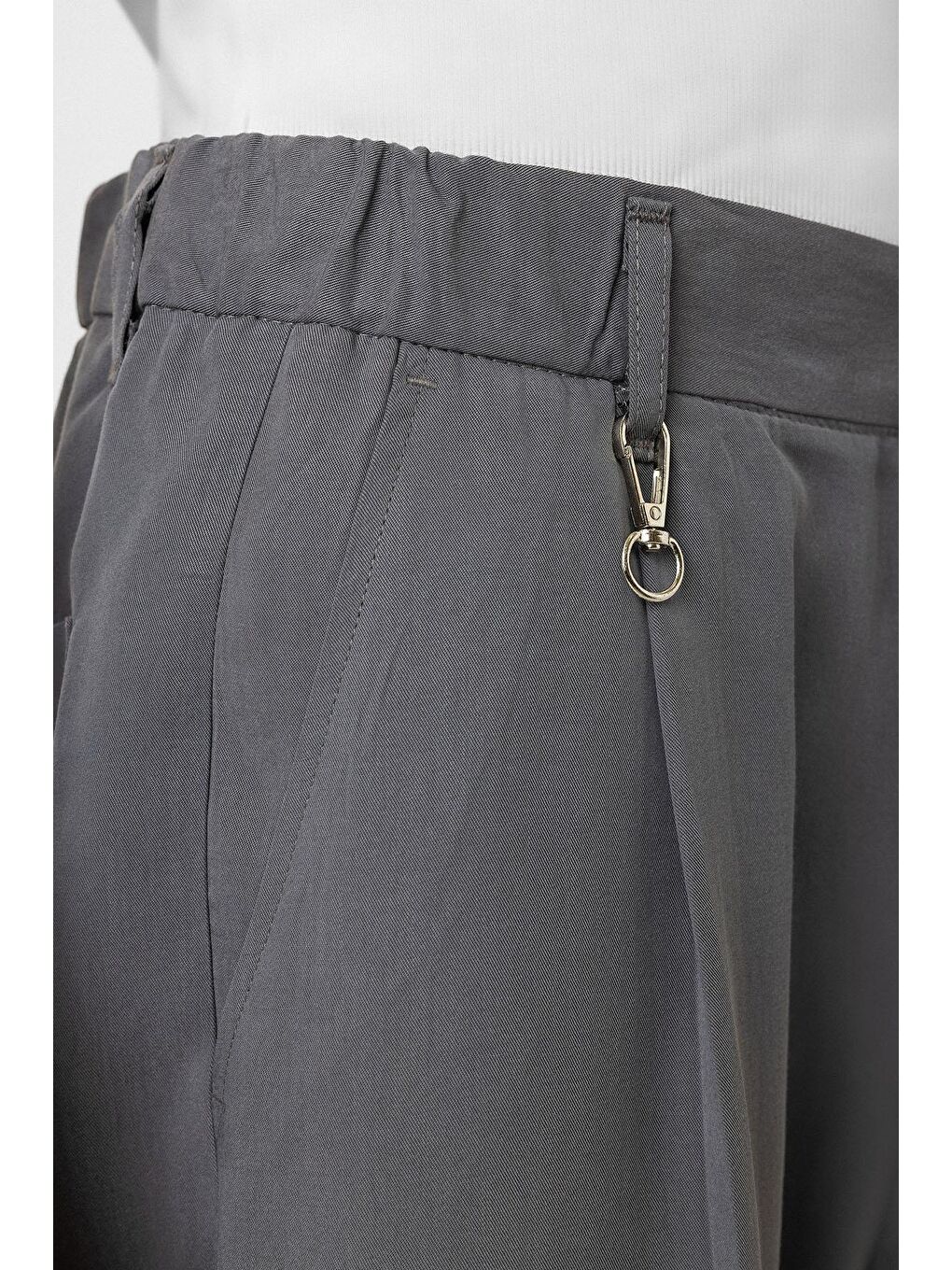 Relaxed Fit Kumaş  Erkek Pantolon Gri-6