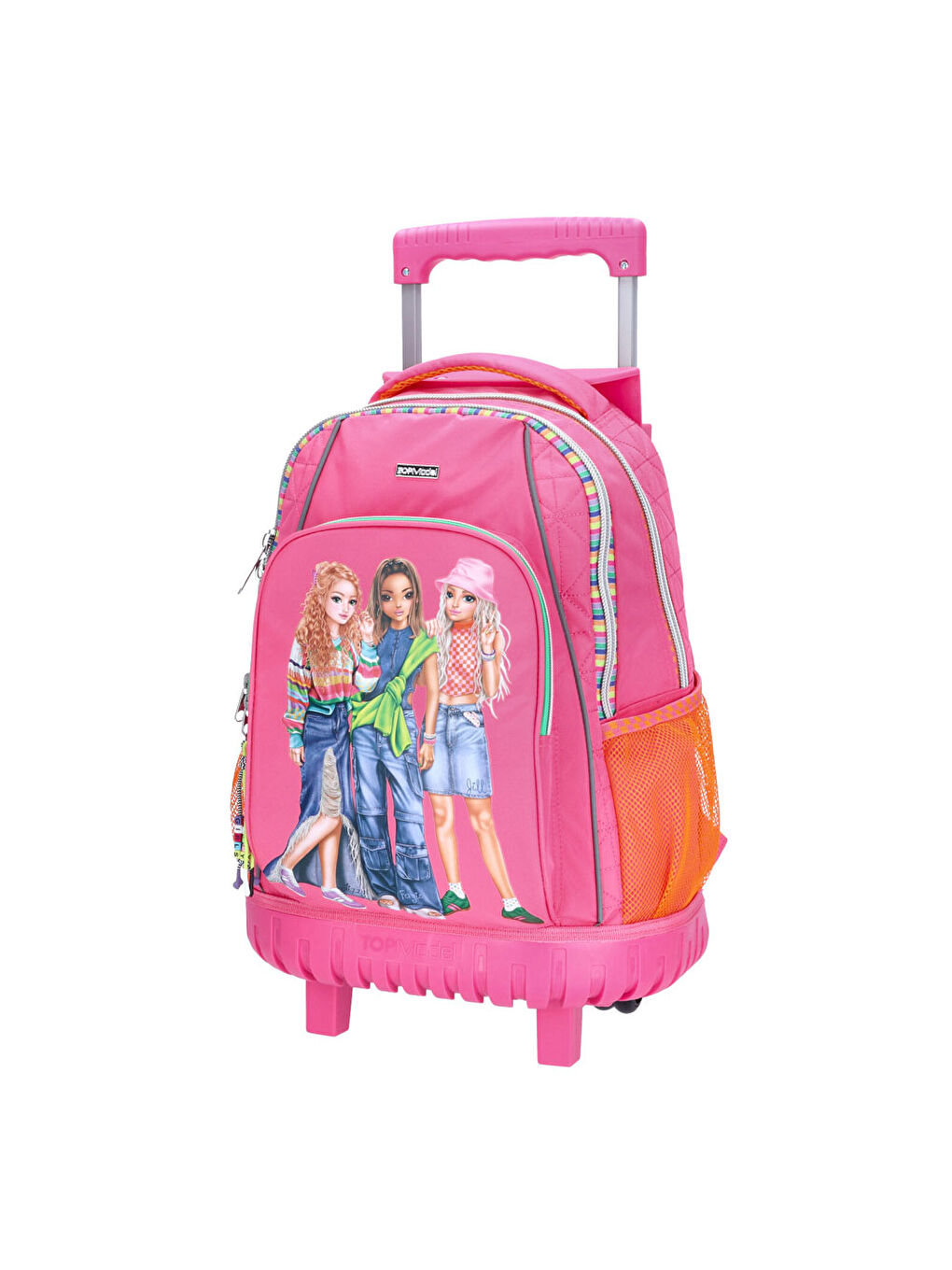 Top Model Pembe Happy Girls Çekçekli Okul Çantası 412914 - 5