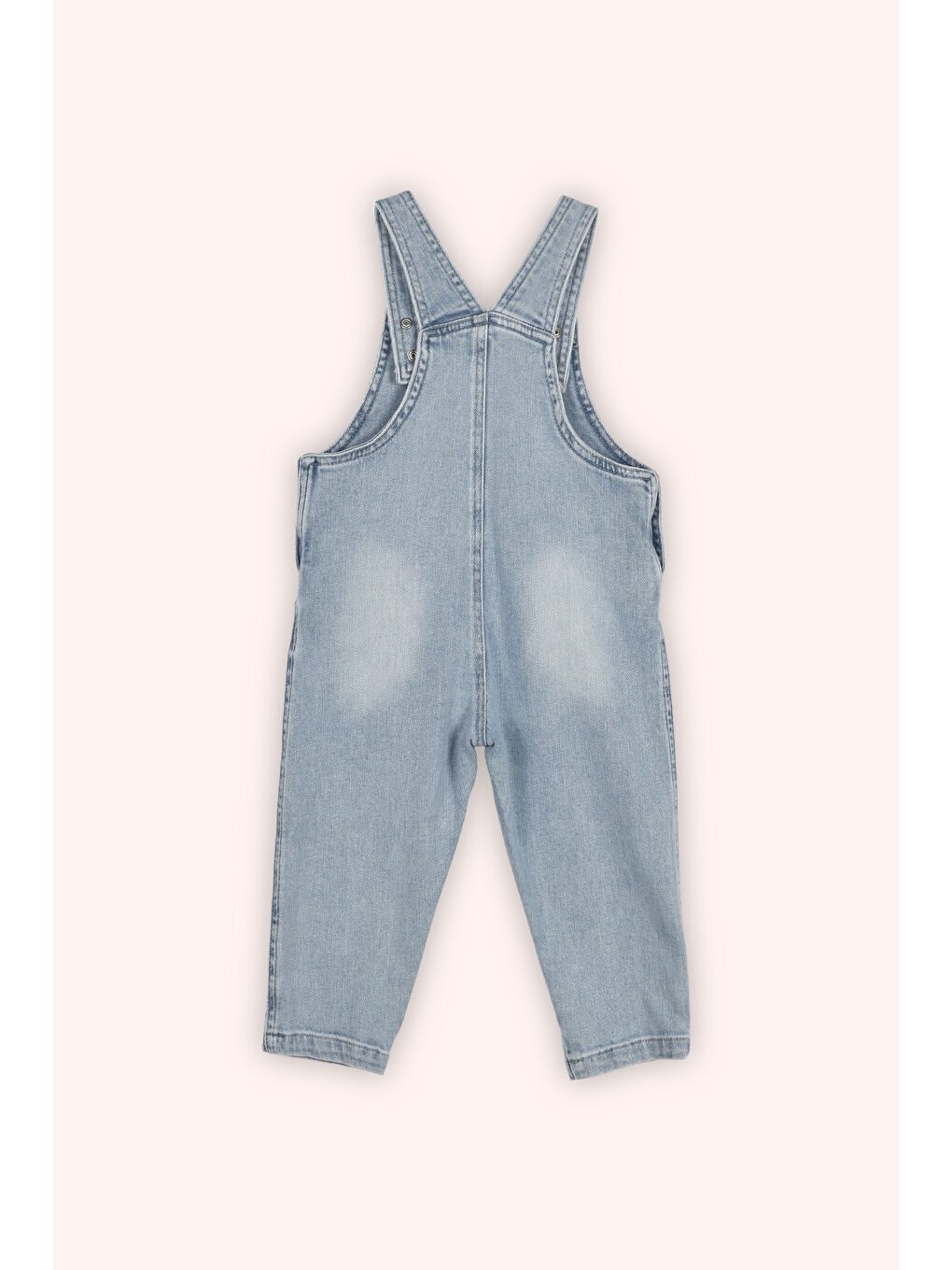 Kız Bebek Cep Detaylı Lacivert Salopet-2