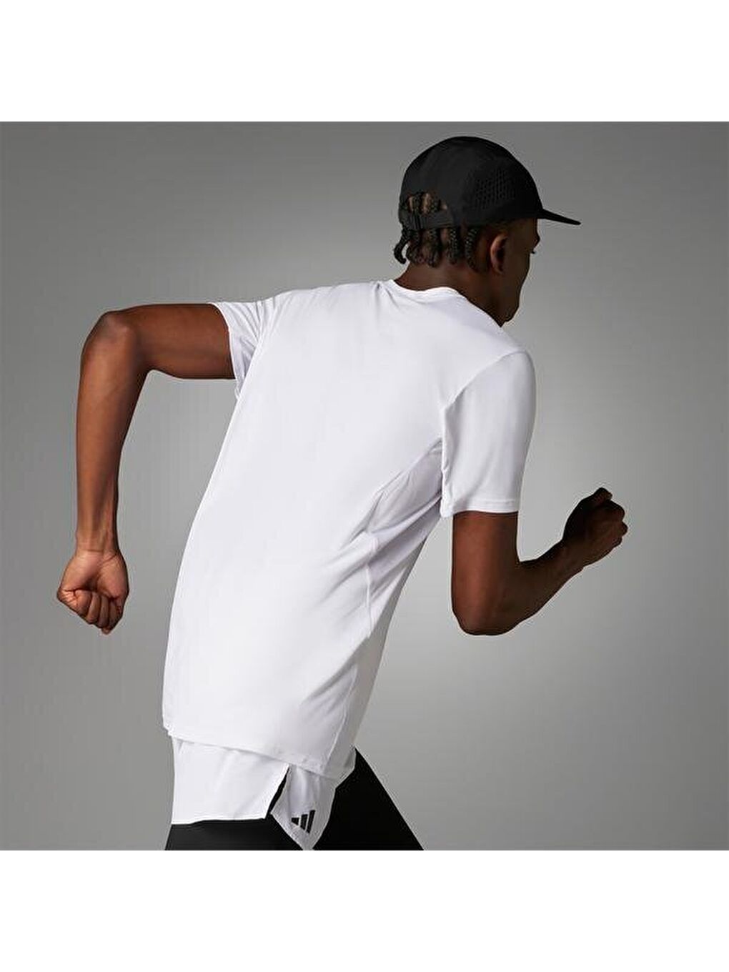 Adizero Essentials Erkek Beyaz Yuvarlak Yaka Tişört-1