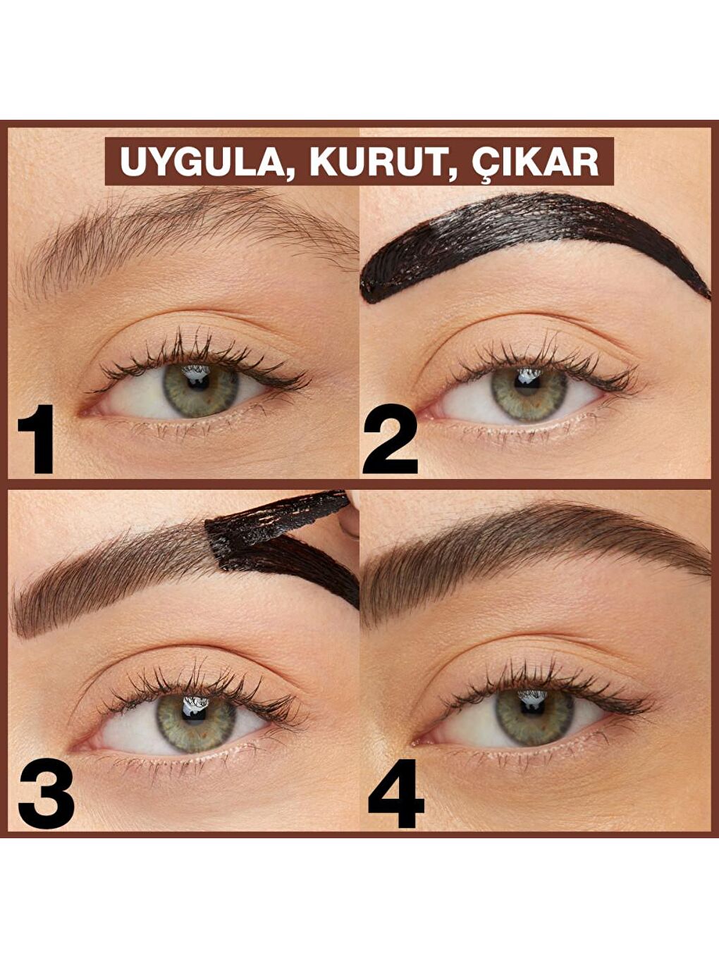 MAYBELLINE NEWYORK Kahverengi Brow Tattoo Geçici Kaş Dövmesi - Koyu Ton - 1