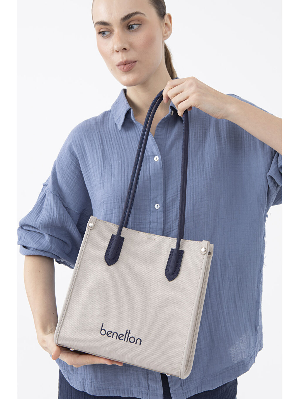 Bej Kadin Kol Çantasi Taş-Laci BNT1610