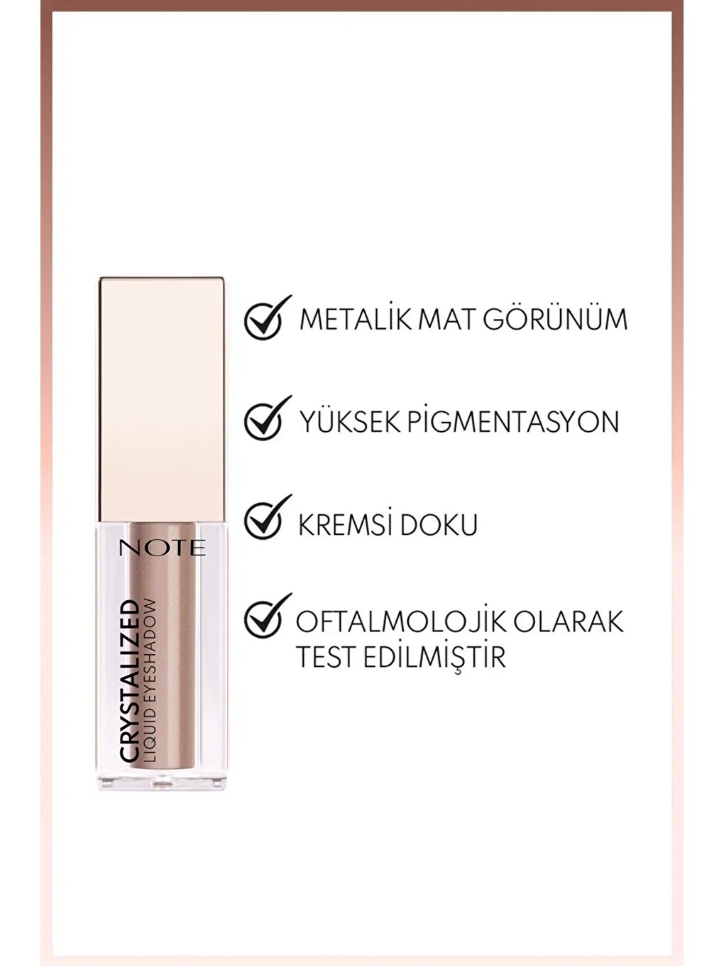 Crystalized Liquid Eyeshadow Likit Metalik Göz Farı - 10 Sand Whisper-1