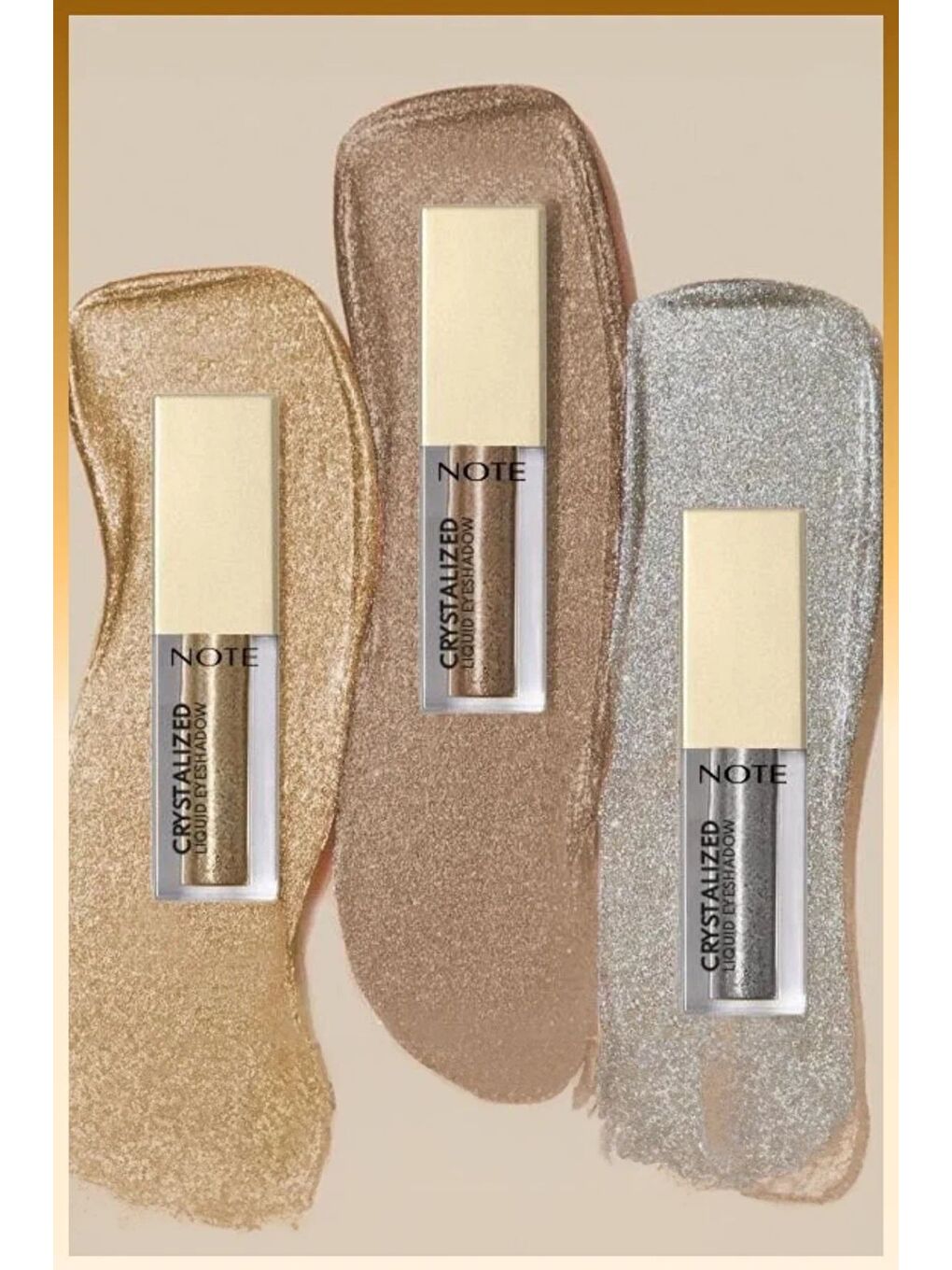 Crystalized Liquid Eyeshadow Likit Metalik Göz Farı - 10 Sand Whisper-3