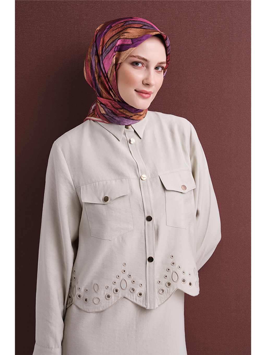 Pembe Saf İpek Twill Eşarp 9612d 32