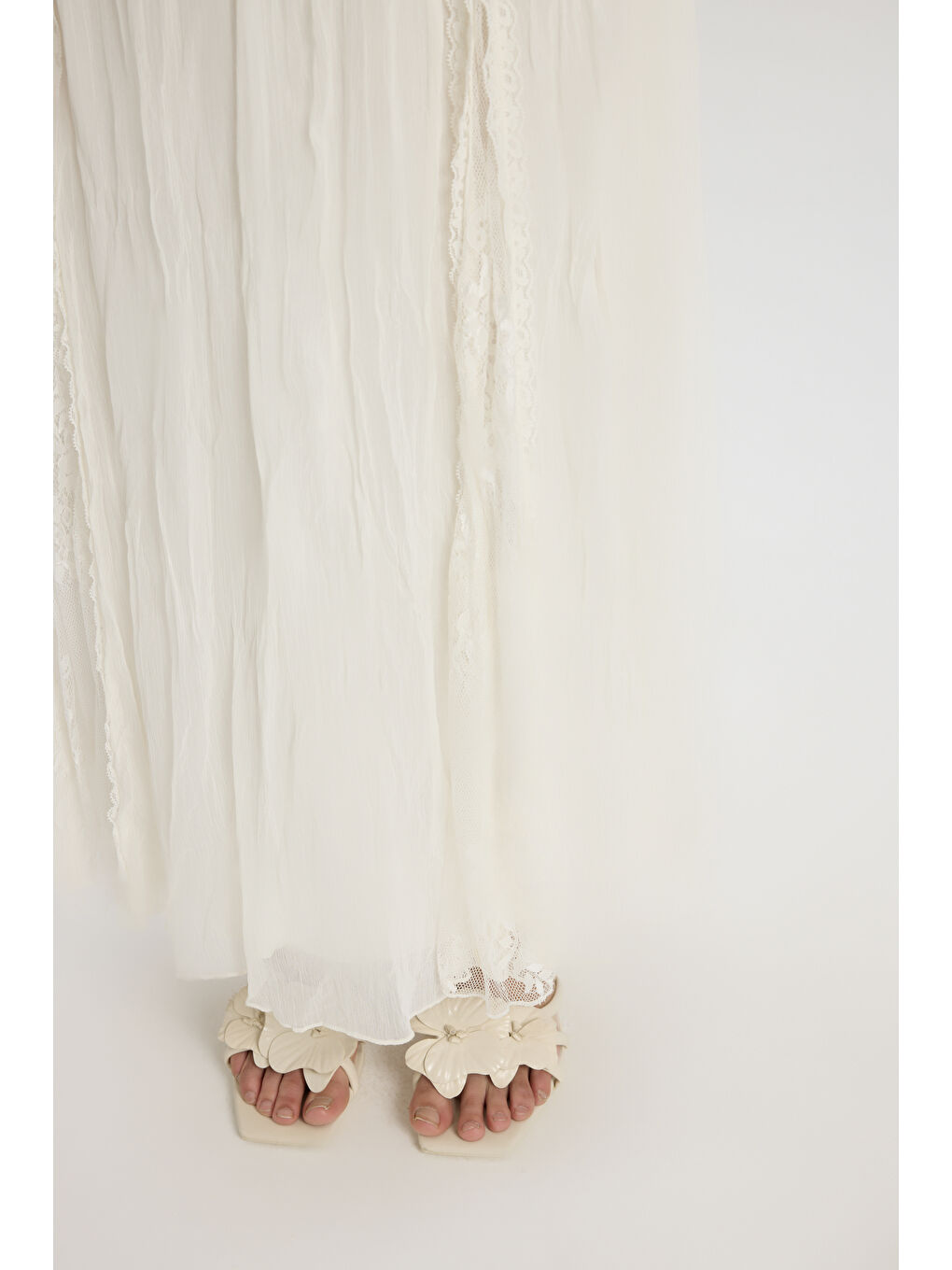 Aurore Dantel Detay Ekru Etek-7