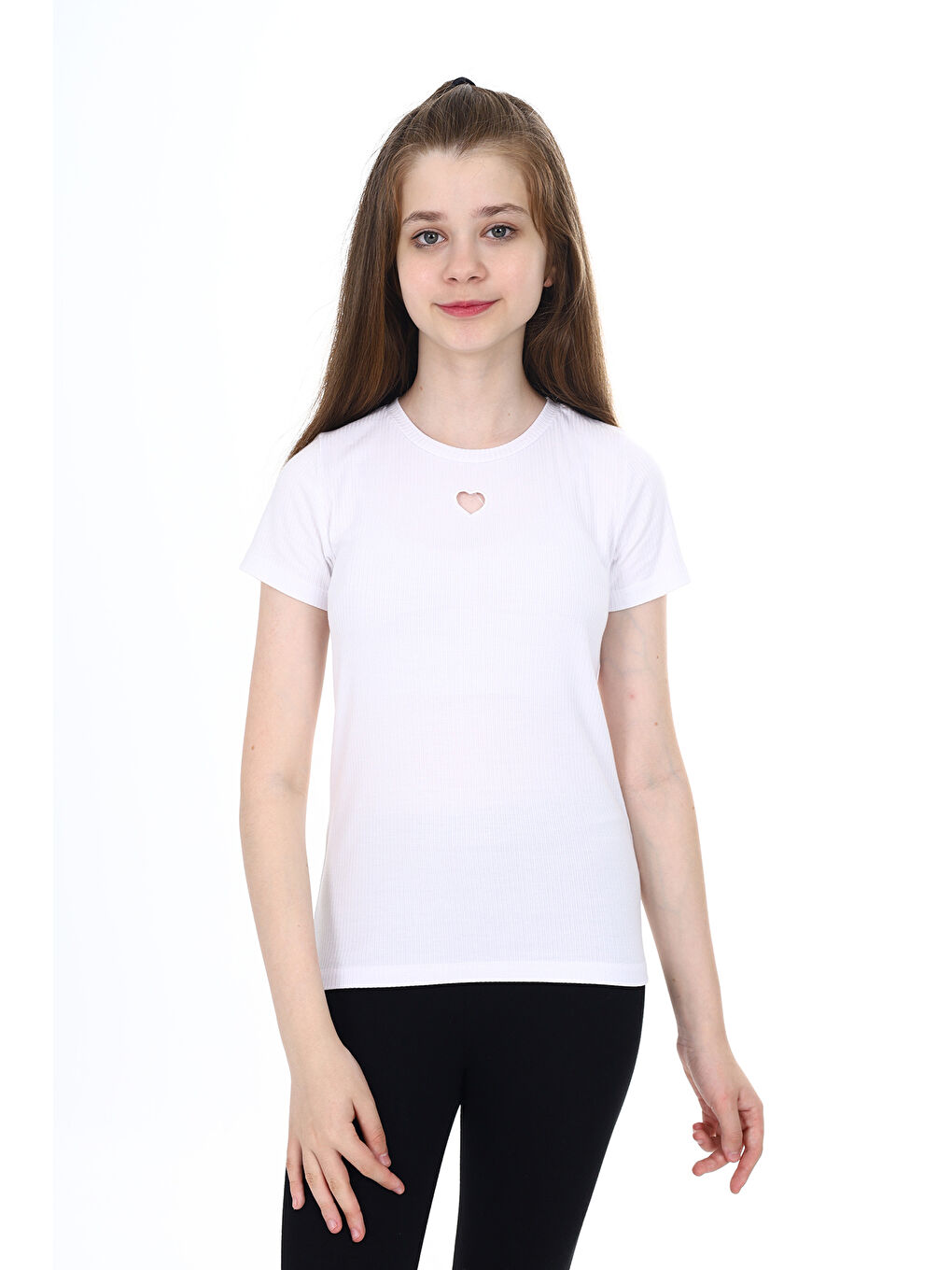 Beyaz Kız Çocuk Okul Tişört