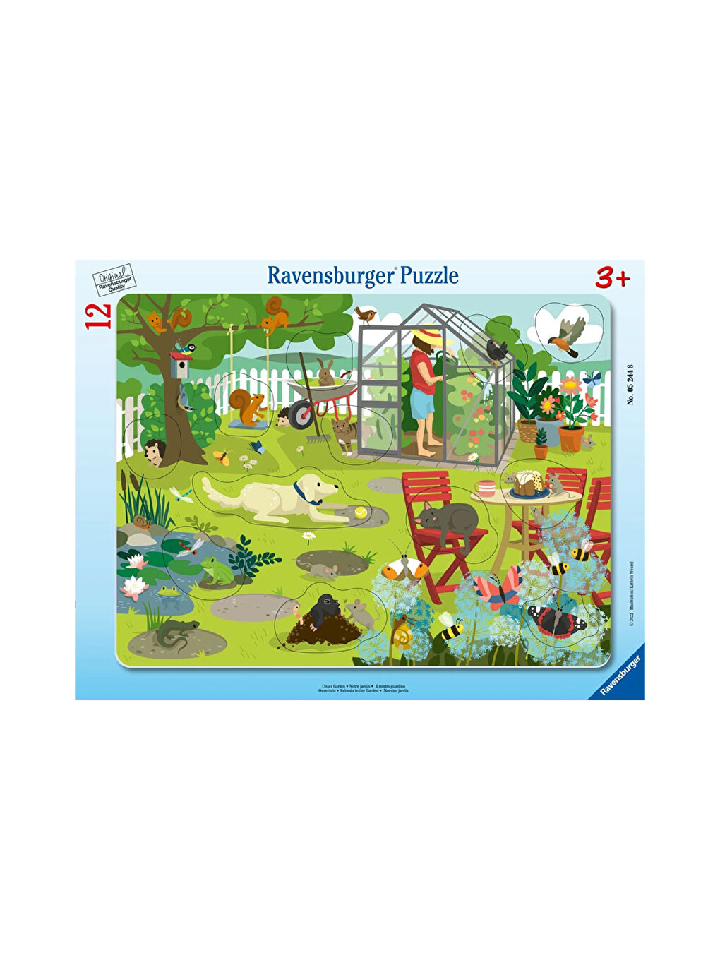 Bahçede 12 Parça Büyük Çerçeve Puzzle
