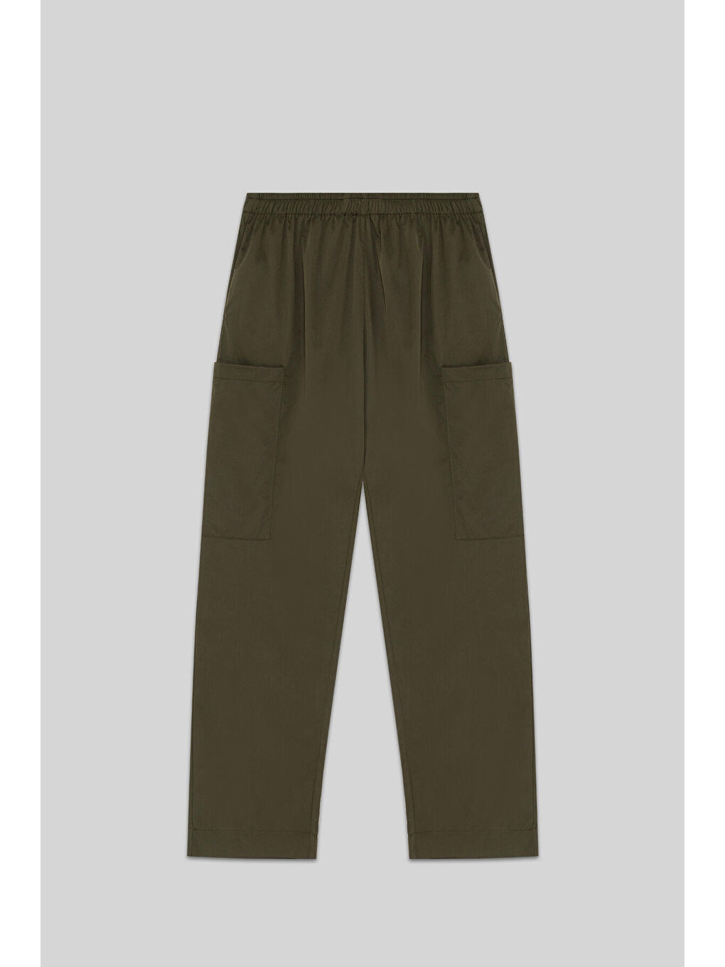 Touche Prive Haki Beli Lastikli Paraşüt Pantolon