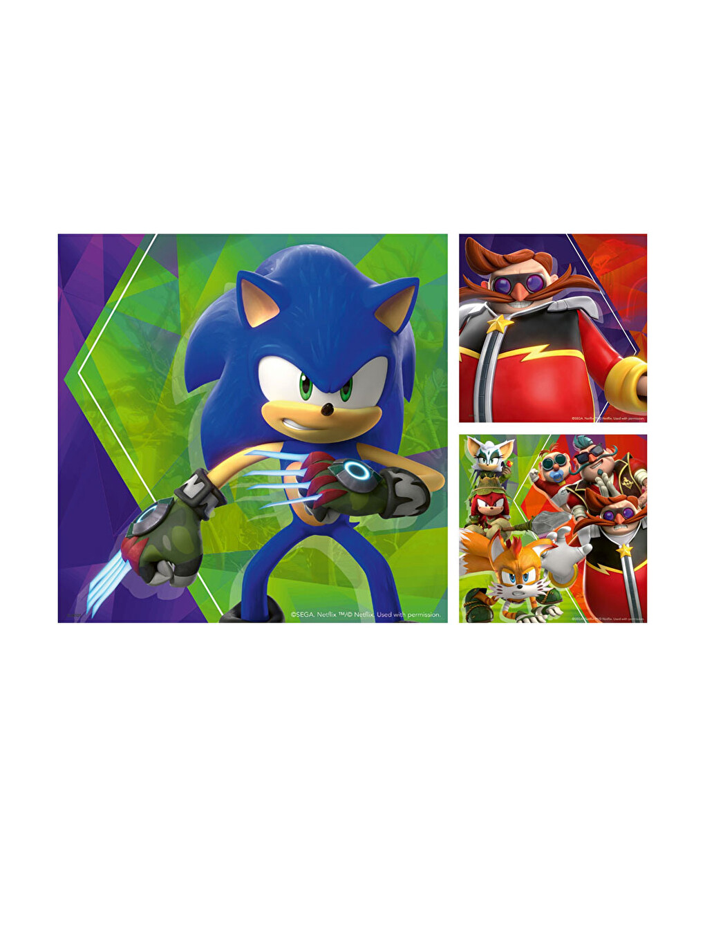 3x49 Parça Puzzle Sonic 56958-1