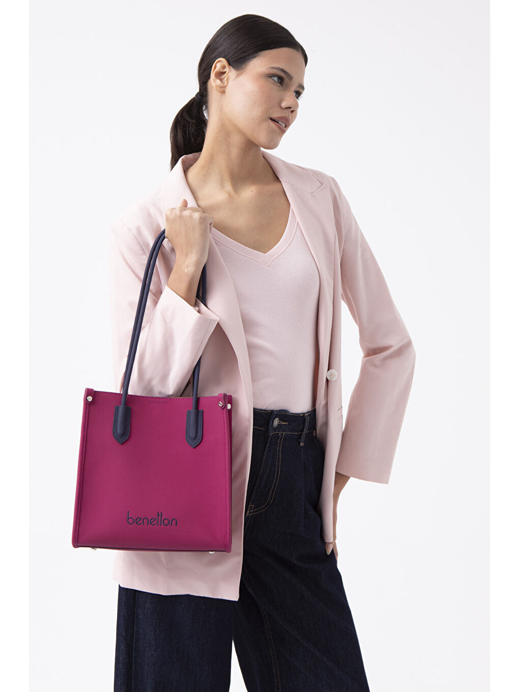 Kadin Kol Çantasi Mürdüm-Laci̇vert BNT1610-1