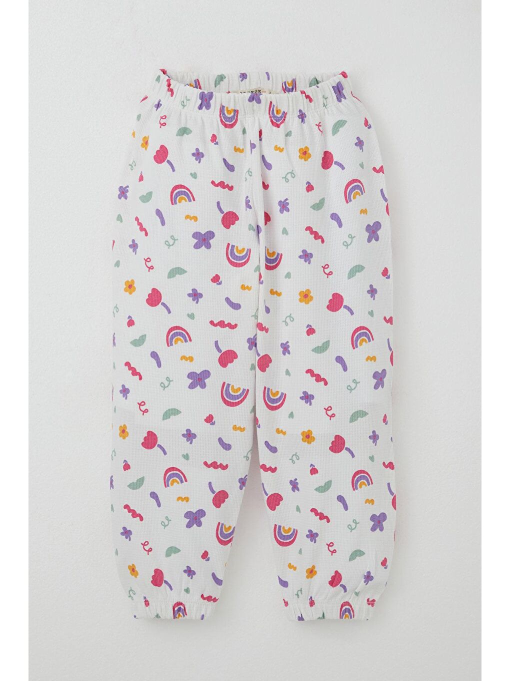 Kız Çocuk Pijama Takımı Baharın Renkleri Beyaz (1-3 Yaş)-2