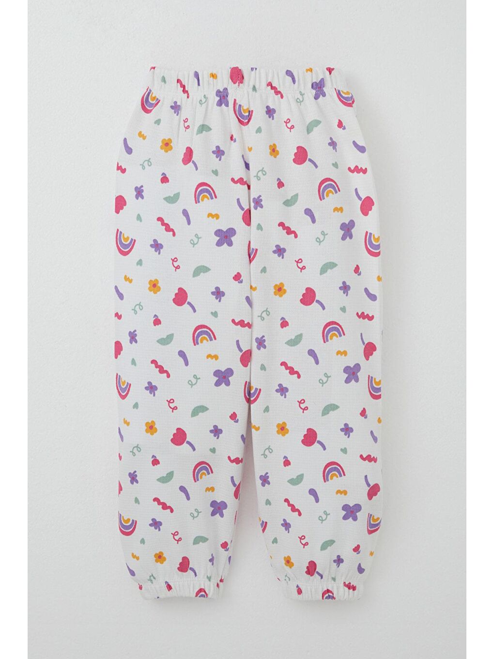 Kız Çocuk Pijama Takımı Baharın Renkleri Beyaz (1-3 Yaş)-4