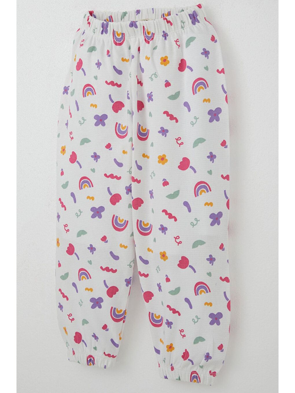 Kız Çocuk Pijama Takımı Baharın Renkleri Beyaz (1-3 Yaş)-6