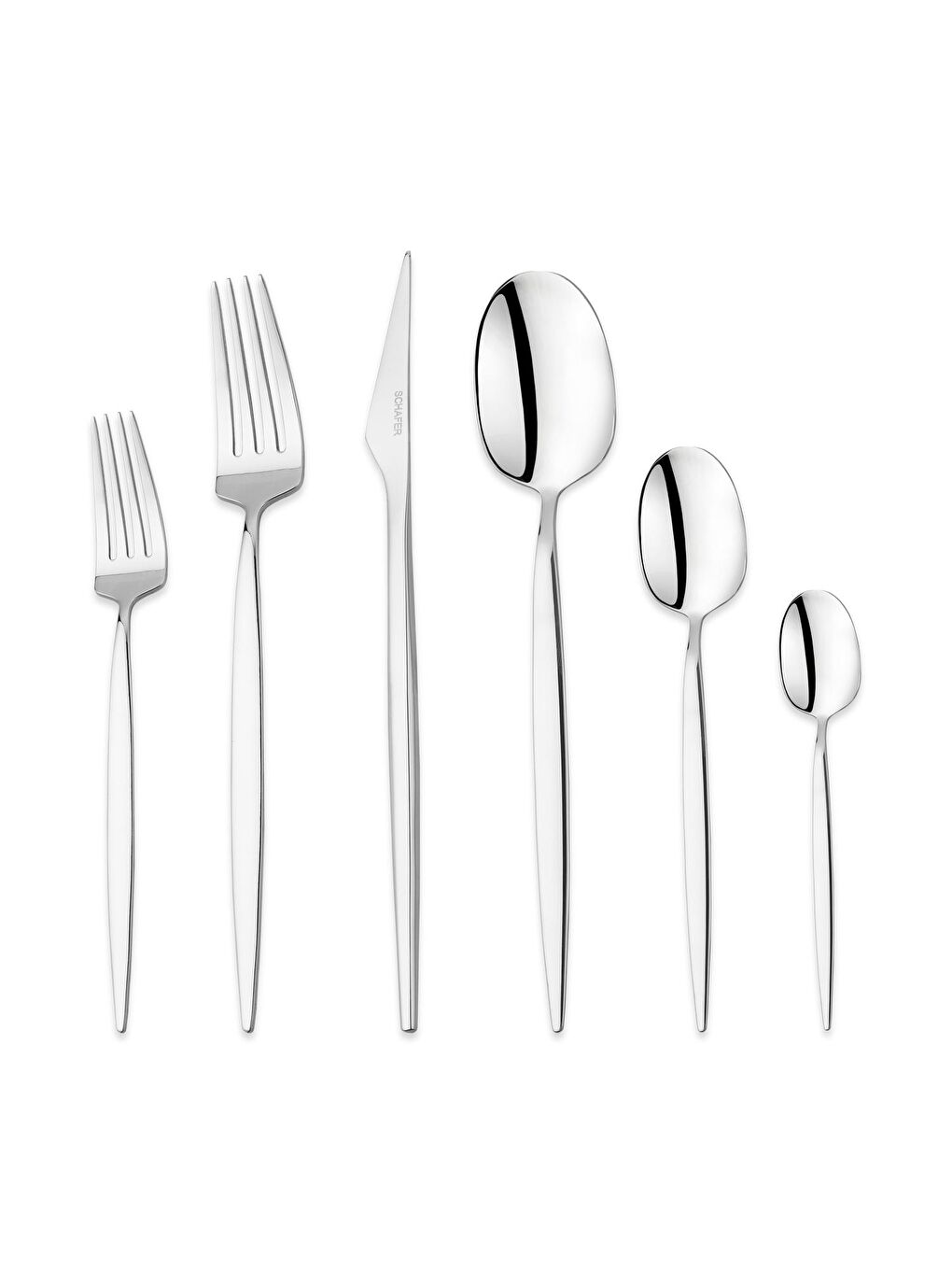 Gri Hamburg 72 Parça Çatal Kaşık Bıçak Takımı-Gümüş