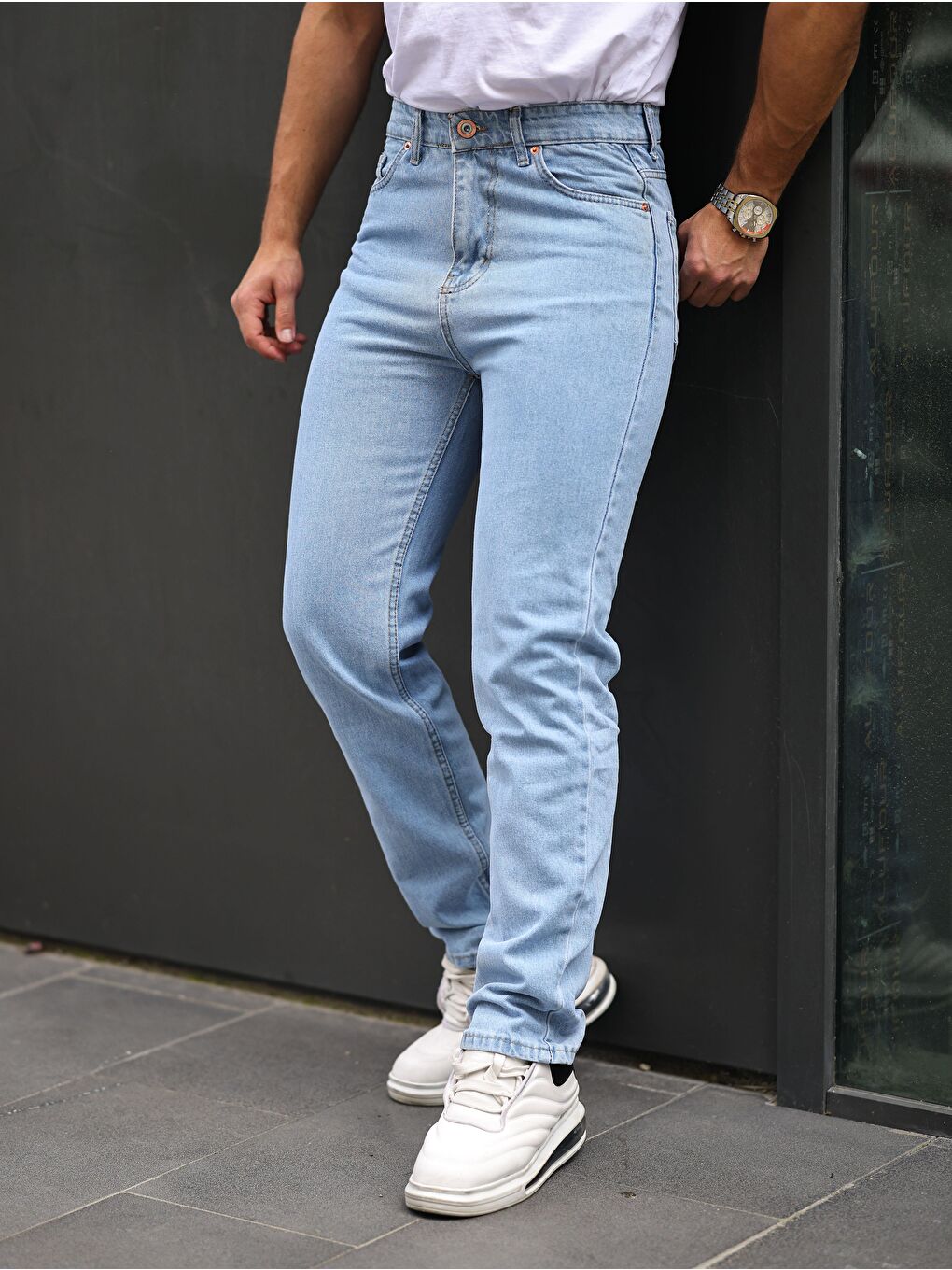 Comstar Mavi Erkek BAGGY Salaş Bol Ve Rahat Kalıp Jeans Pantolon