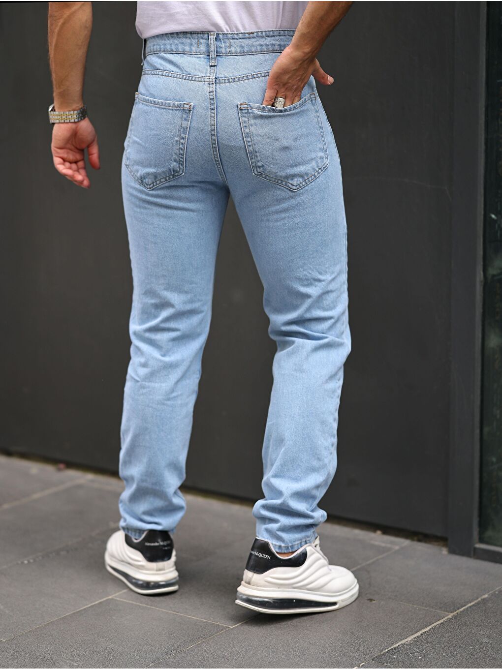 Comstar Mavi Erkek BAGGY Salaş Bol Ve Rahat Kalıp Jeans Pantolon - 2