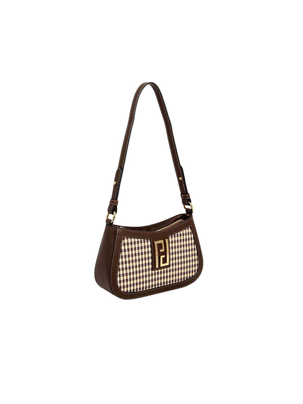 Kahverengi Kadın Omuz Çantası 1132-45598 SILVER POLO ÇAPRAZ BAYAN ÇANTASI M191 KAHVE SARI-MAT KAHVE-2