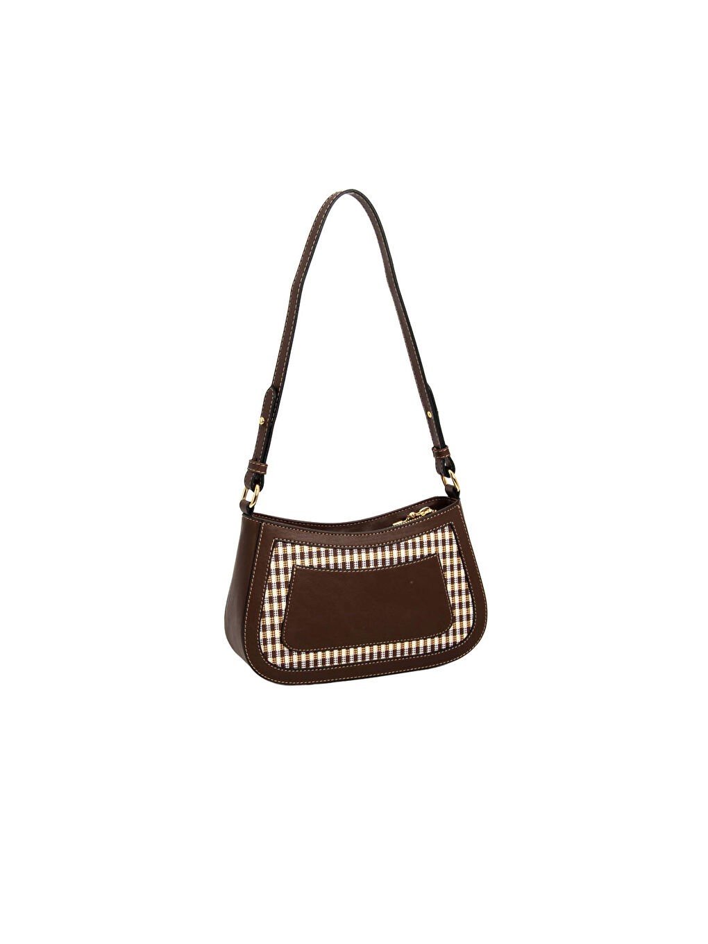 Kahverengi Kadın Omuz Çantası 1132-45598 SILVER POLO ÇAPRAZ BAYAN ÇANTASI M191 KAHVE SARI-MAT KAHVE-5