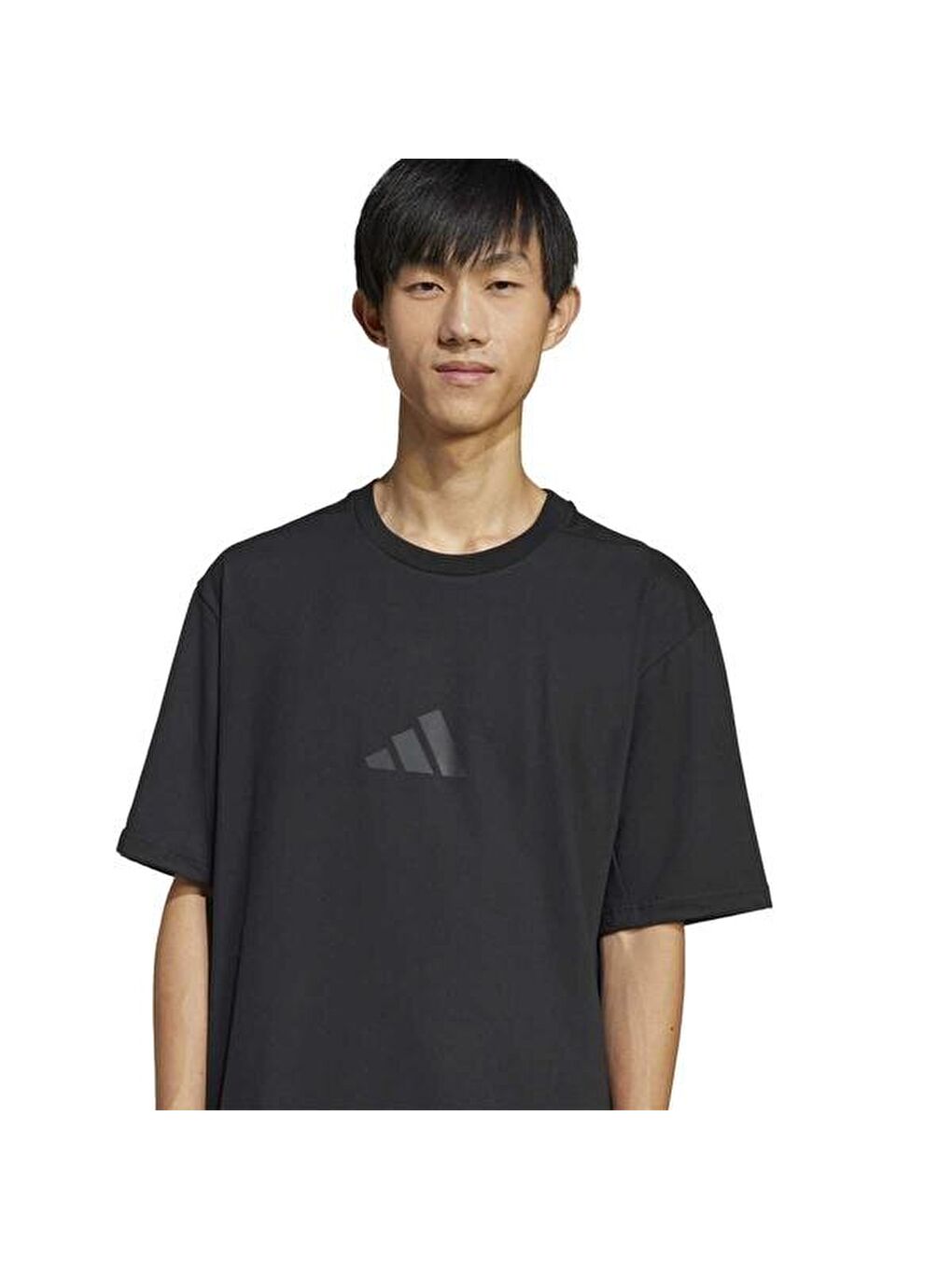 Z.N.E. Loose Fit Erkek Siyah Yuvarlak Yaka Tişört-2