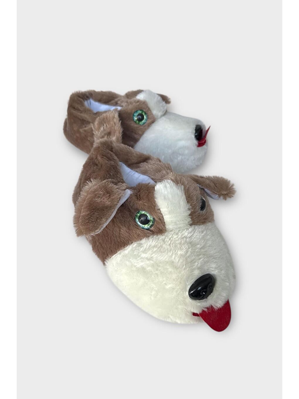 Bej Unisex Cam Gözlü Kışlık Sıcak Tutan Panduf Vİzon-2