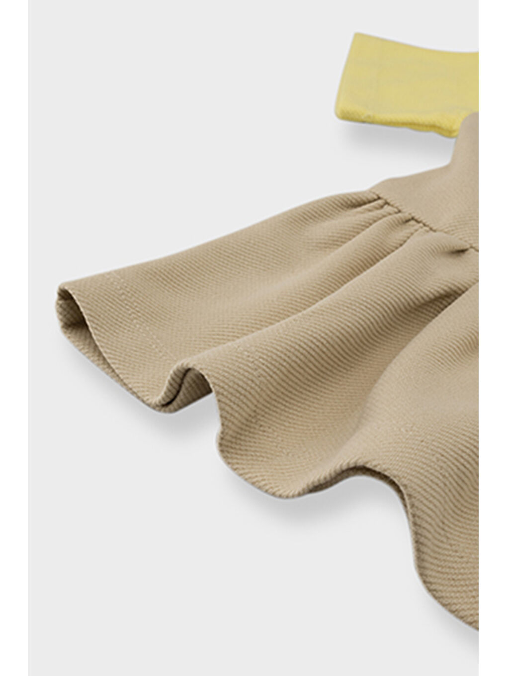 Kız Bebek Kapüşonlu Bej Elbise-3