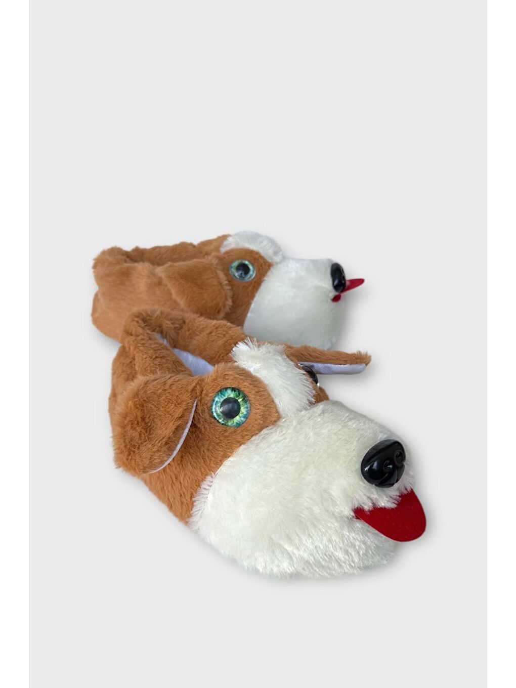 Kahverengi Unisex Cam Gözlü Kışlık Sıcak Tutan Panduf Taba