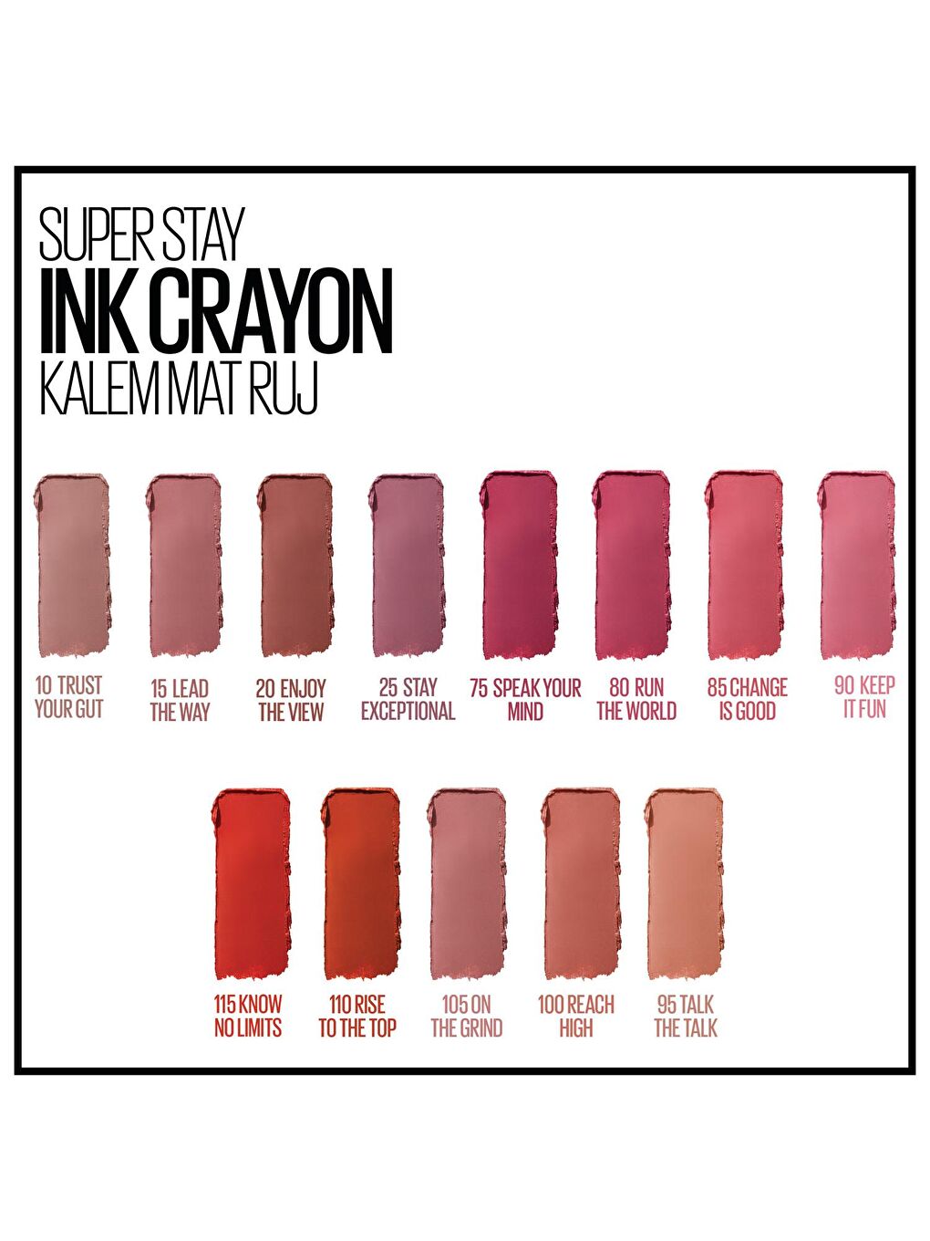 Super Stay Ink Crayon Kalem Mat Ruj - Spiced Up- 95 Talk the Talk-4