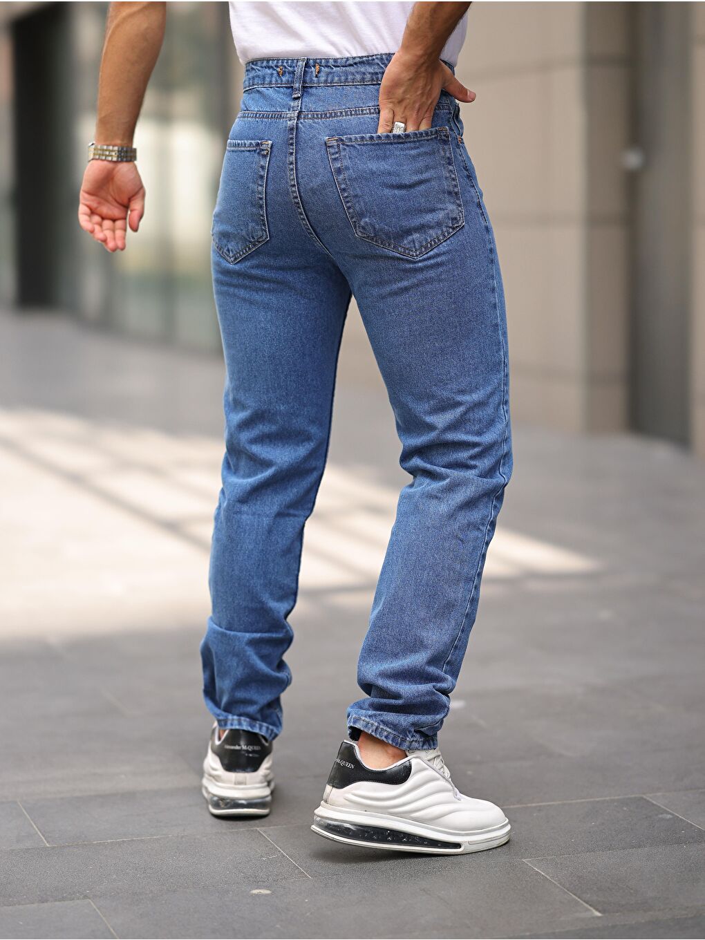Comstar Mavi Erkek BAGGY Salaş Bol Ve Rahat Kalıp Jeans Pantolon - 2