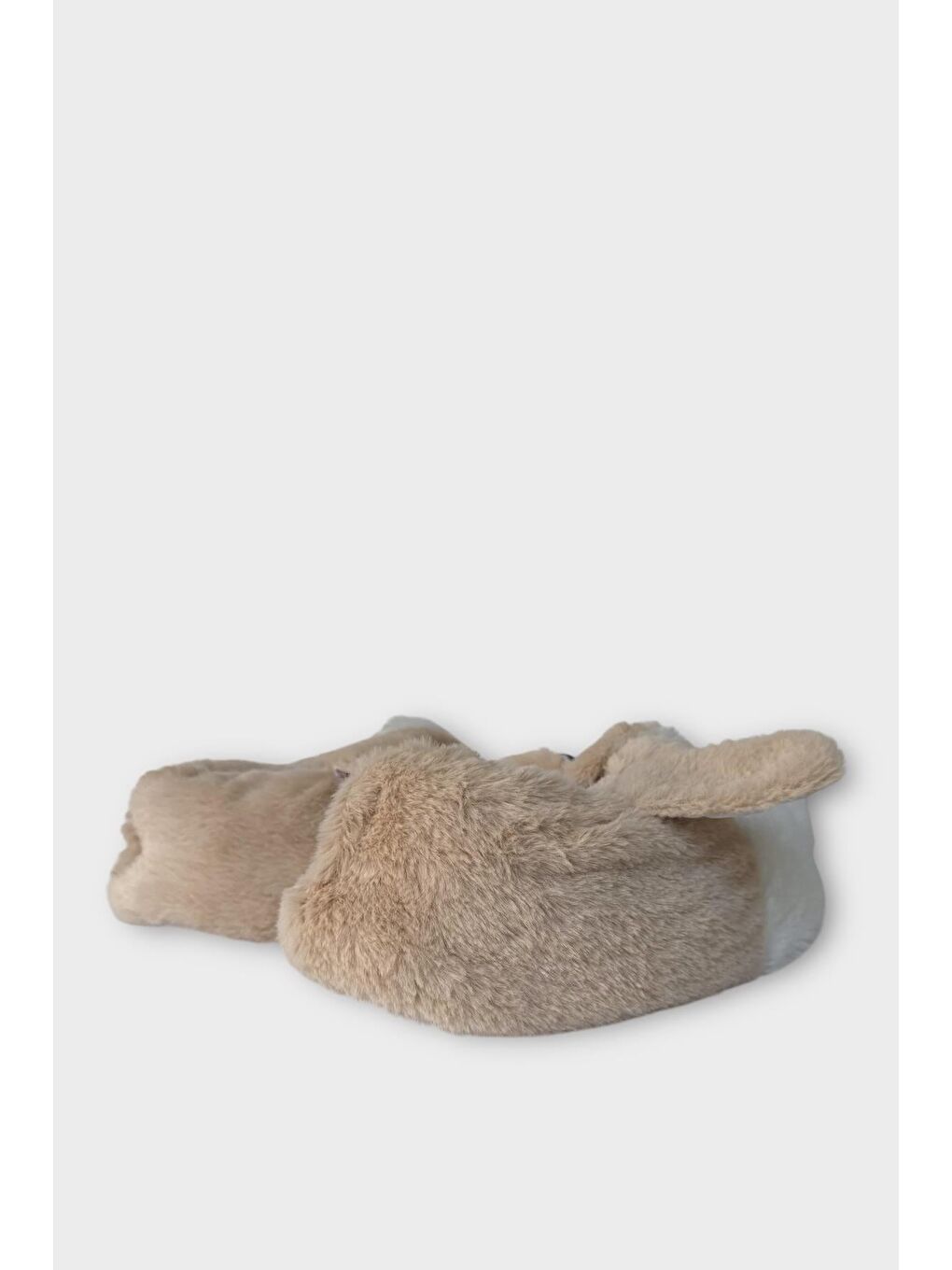 Unisex Cam Gözlü Kışlık Sıcak Tutan Panduf Bej-4