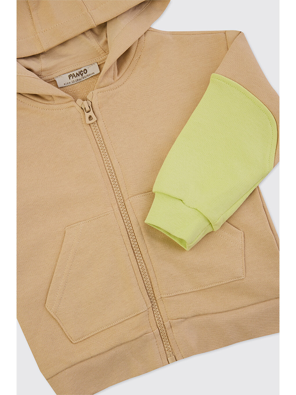 Erkek Bebek Bej 2'li Eşofman Takım-3